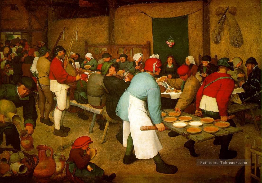 Paysan Mariage flamand Renaissance paysan Pieter Bruegel l’Ancien Peintures à l'huile